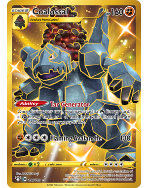 Pokemon Coalossal (Secret) (198) Lightly Played Holofoil