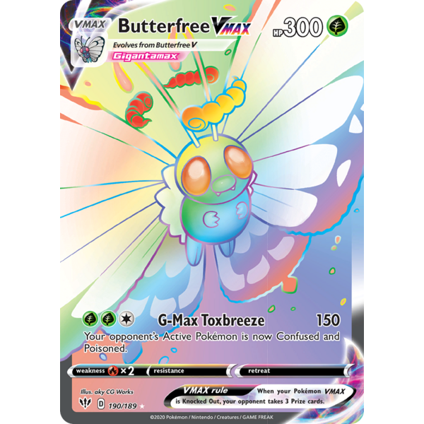 Pokemon Butterfree VMAX (Secret) (190) Near Mint Holofoil