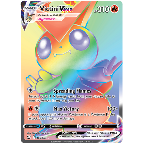 Pokemon Victini VMAX (Secret) (165) Near Mint Holofoil