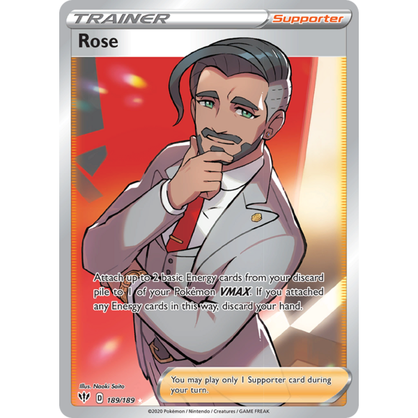 Pokemon Rose (Full Art) (189) Lightly Played Holofoil