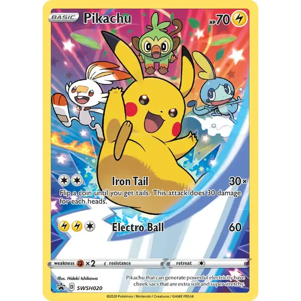 Pokemon Pikachu (SWSH020) Lightly Played Holofoil