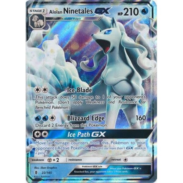 Pokemon Alolan Ninetales GX (022) Lightly Played Holofoil