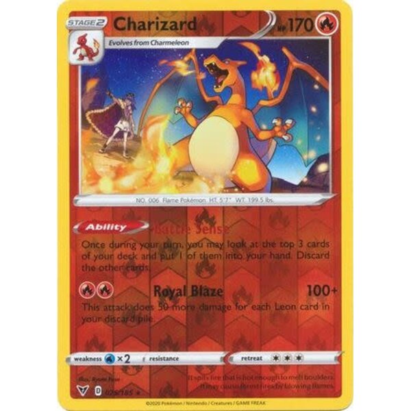 Pokemon Charizard (025) Lightly Played Reverse Holofoil
