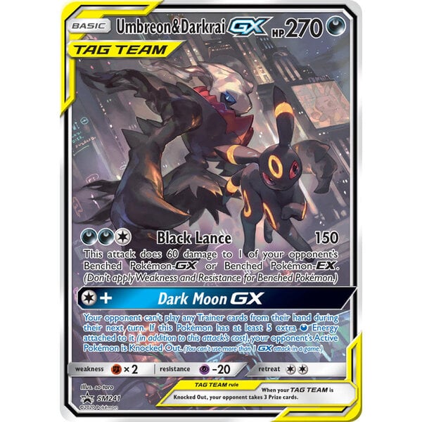 Pokemon Umbreon & Darkrai GX (SM241) Near Mint Holofoil