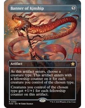 Magic: The Gathering Banner of Kinship (Borderless) (352) Lightly Played