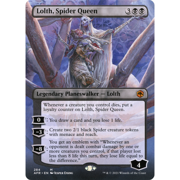 Magic: The Gathering Lolth, Spider Queen (Borderless) (284) Lightly Played