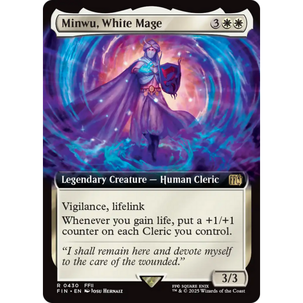 Magic: The Gathering Minwu, White Mage (Extended Art) (430) Lightly Played Foil