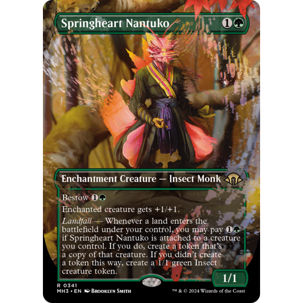 Magic: The Gathering Springheart Nantuko (Borderless) (341) Lightly Played Foil