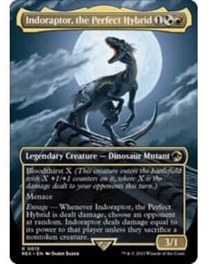 Magic: The Gathering Indoraptor, the Perfect Hybrid (Borderless) (015) Lightly Played Foil