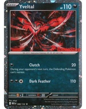 Pokemon Yveltal (Game Stop) (088/132) Near Mint Holofoil