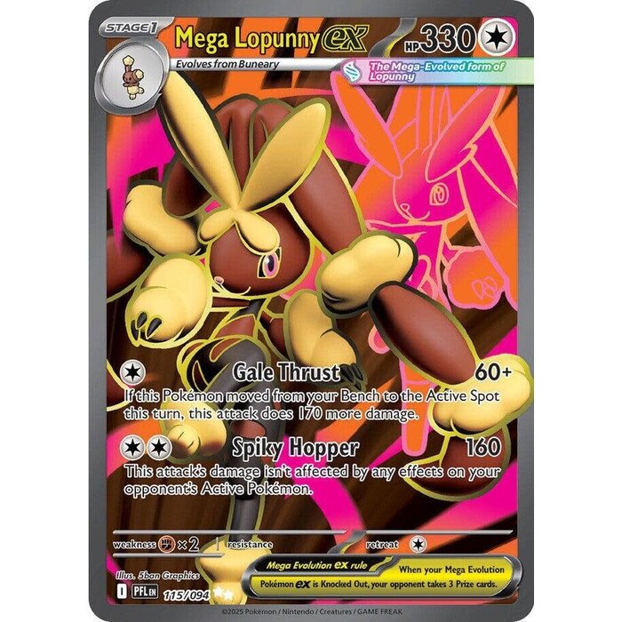 Pokemon Mega Lopunny ex (115) Lightly Played Holofoil