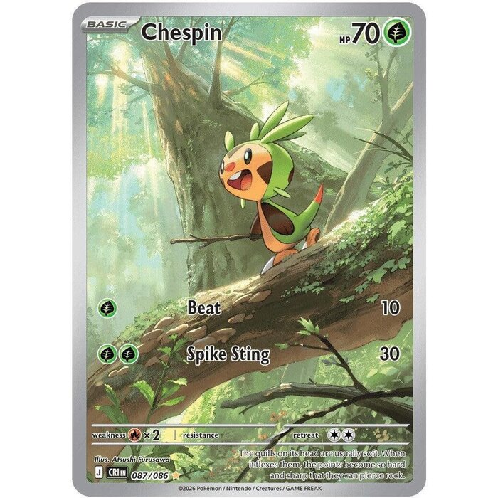 Pokemon Chespin (087) Lightly Played Holofoil