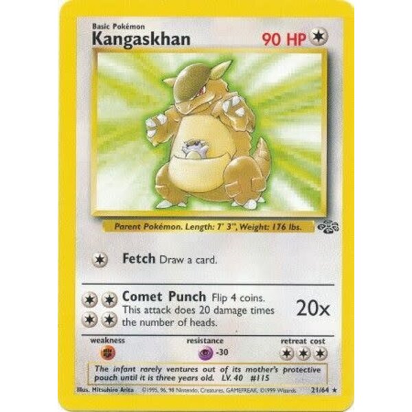 Pokemon Kangaskhan (021) UNL Moderately Played