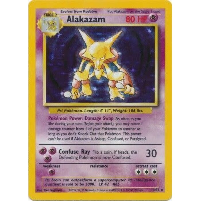 Pokemon Alakazam (001) Damaged Holofoil