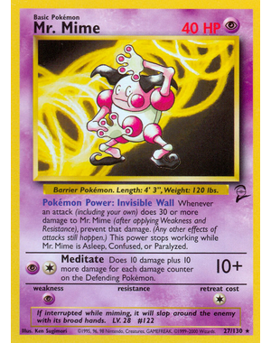 Pokemon Mr. Mime (027) Damaged
