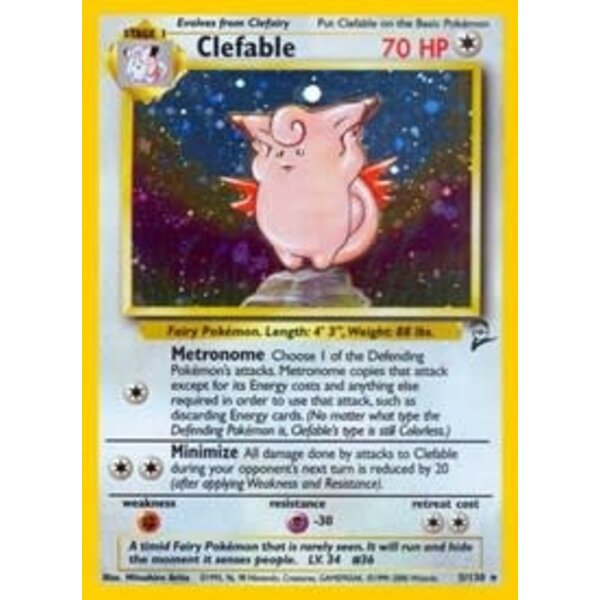 Pokemon Clefable (005) Moderately Played Holofoil