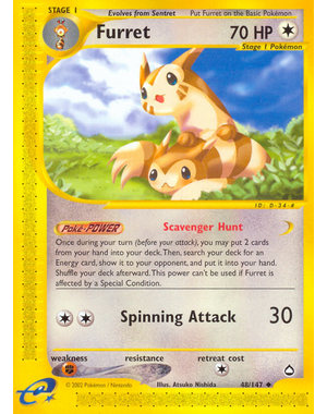 Pokemon Furret (048) Lightly Played
