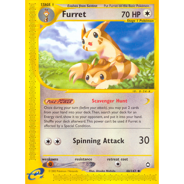 Pokemon Furret (048) Lightly Played