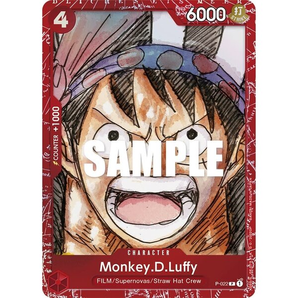 Bandai Monkey.D.Luffy (Premium Card Collection -ONE PIECE FILM RED Edition) (P-022) Near Mint Foil