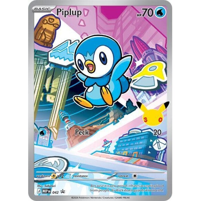 Pokemon Piplup (042) Lightly Played Holofoil