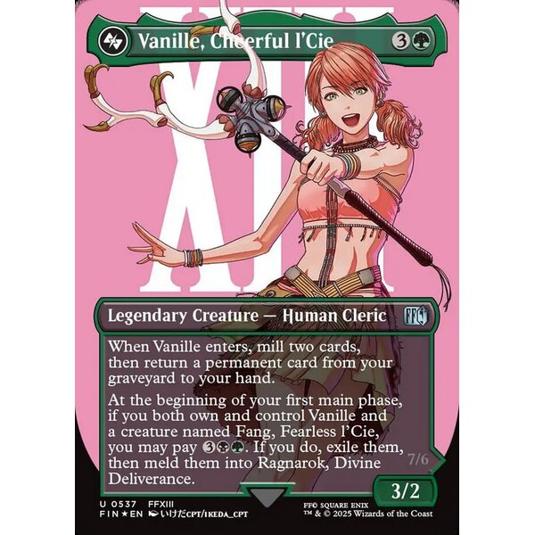Magic: The Gathering Vanille, Cheerful l'Cie (Borderless) (Surge Foil) (537) Lightly Played Foil