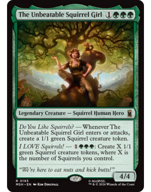 Magic: The Gathering The Unbeatable Squirrel Girl (193) Lightly Played