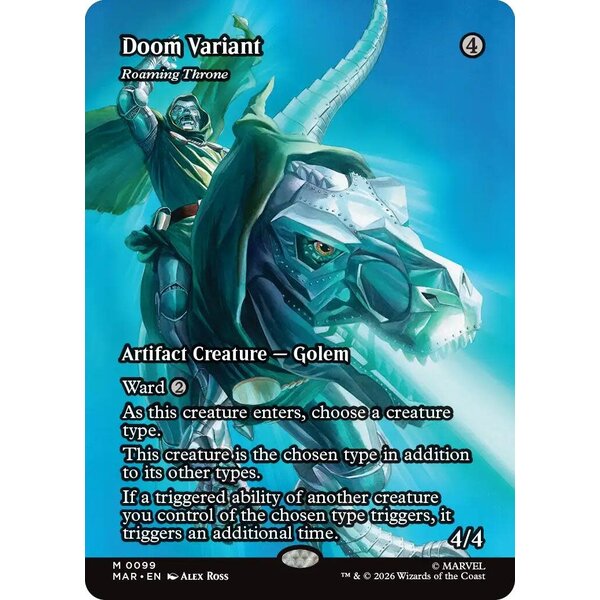 Magic: The Gathering Doom Variant - Roaming Throne (Borderless) (099) Near Mint