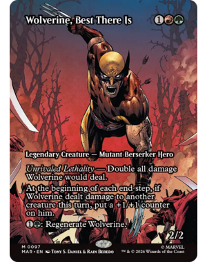Magic: The Gathering Wolverine, Best There Is (Borderless) (097) Lightly Played