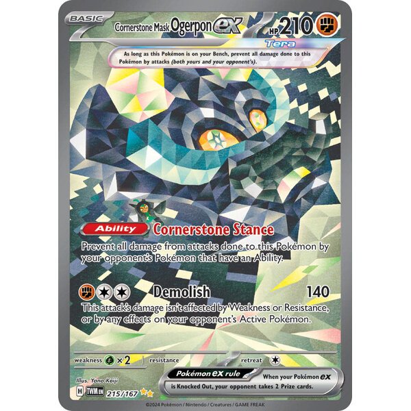 Pokemon Cornerstone Mask Ogerpon ex (215) Lightly Played Holofoil