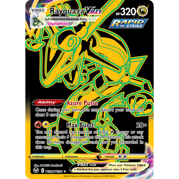 Pokemon Rayquaza VMAX (Secret) (TG29) Near Mint Holofoil