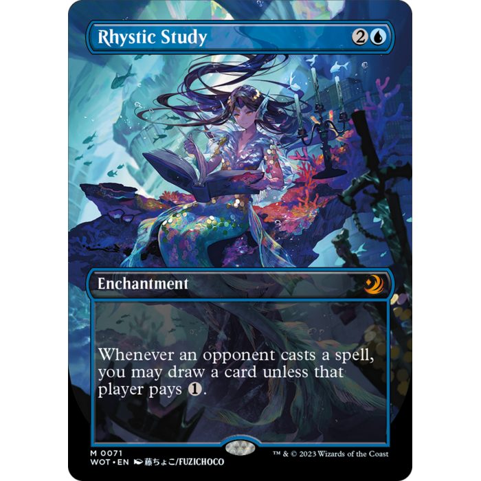 Magic: The Gathering Rhystic Study (Anime Borderless) (071) Near Mint