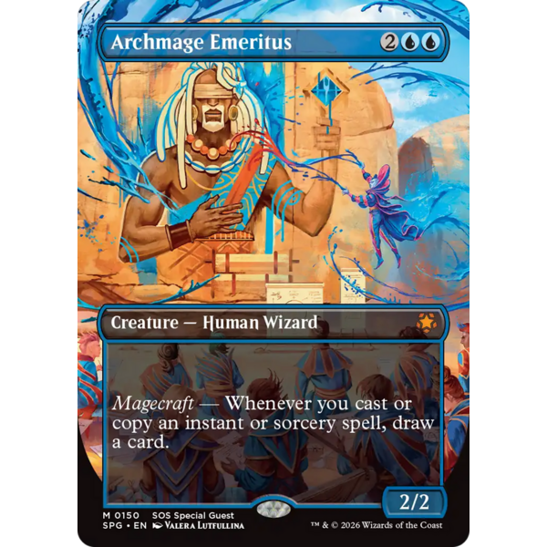 Magic: The Gathering Archmage Emeritus (Borderless) (150) Lightly Played