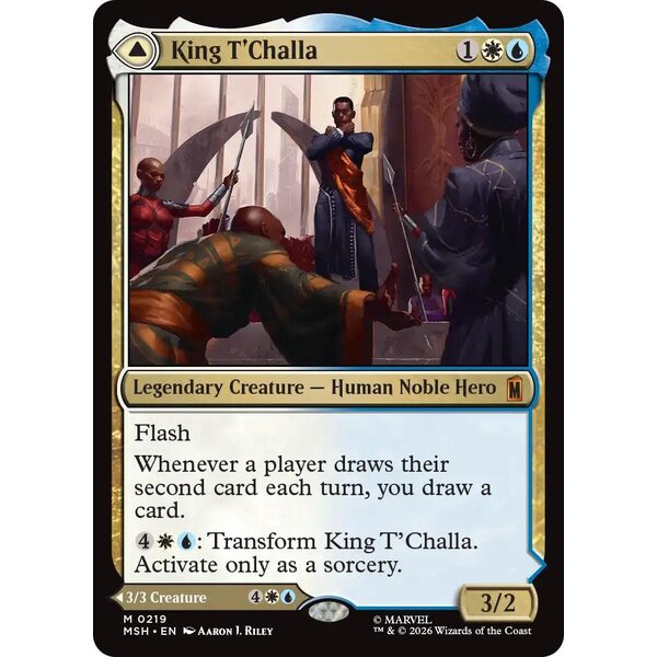 Magic: The Gathering King T'Challa (219) Lightly Played