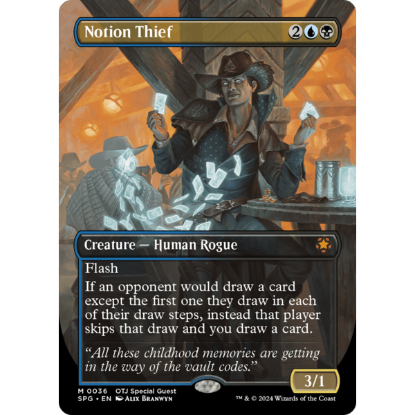 Magic: The Gathering Notion Thief (Borderless) (036) Lightly Played