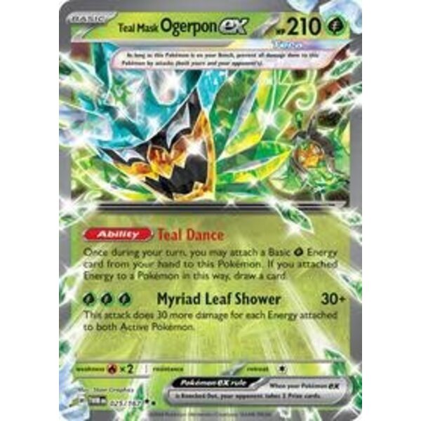 Pokemon Teal Mask Ogerpon ex (025) Lightly Played Holofoil
