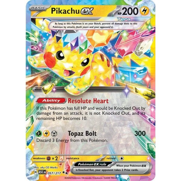 Pokemon Pikachu ex (057) Lightly Played Holofoil