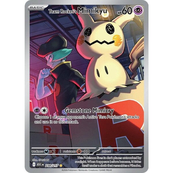 Pokemon Team Rocket's Mimikyu (238) Near Mint Holofoil