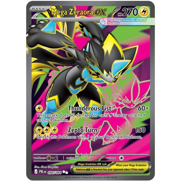 Pokemon Mega Zeraora ex (098) Lightly Played Holofoil