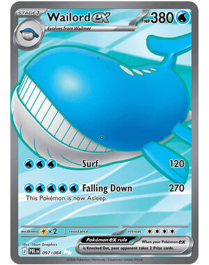 Pokemon Wailord ex (097) Lightly Played Holofoil
