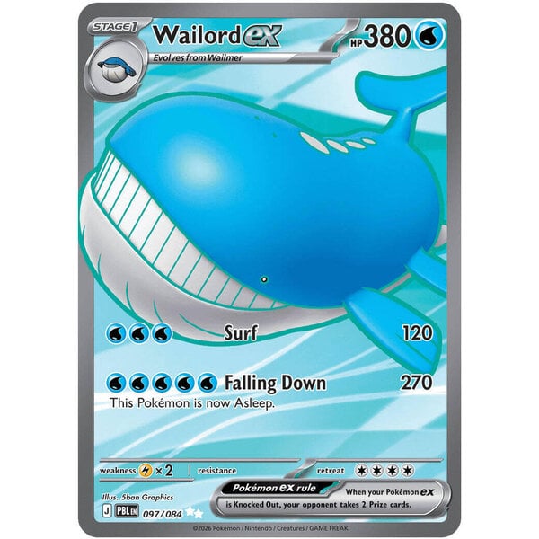 Pokemon Wailord ex (097) Lightly Played Holofoil