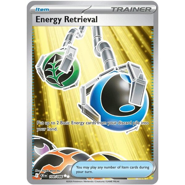Pokemon Energy Retrieval (108) Lightly Played Holofoil