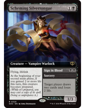 Magic: The Gathering Scheming Silvertongue (Extended Art) (329) Lightly Played Foil