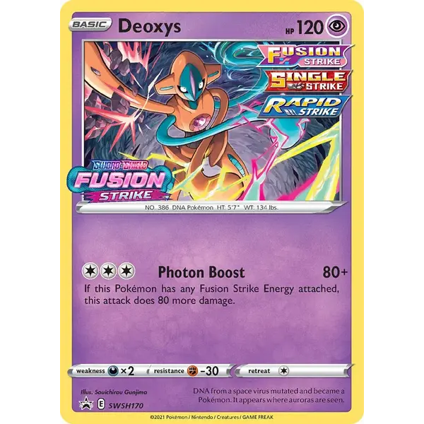 Pokemon Deoxys (Prerelease) (SWSH170) Lightly Played Holofoil