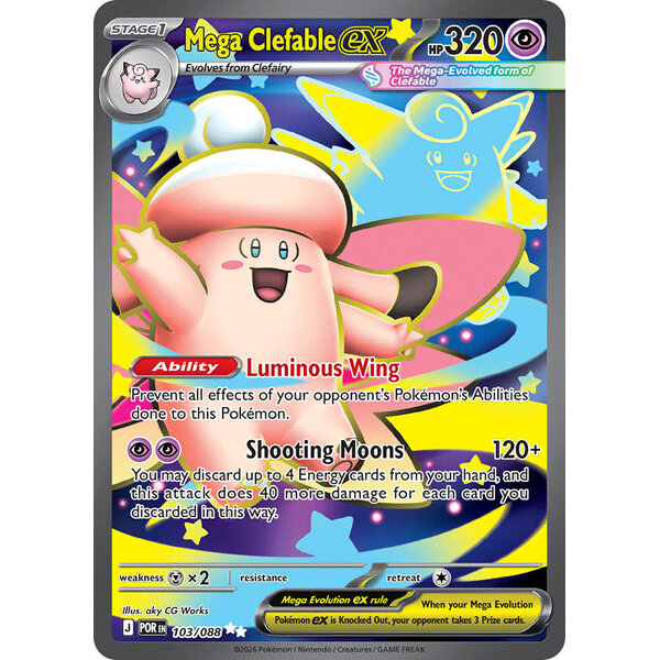 Pokemon Mega Clefable ex (103) Lightly Played Holofoil