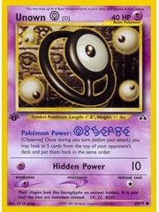 Pokemon Unown [O] (069) 1st Lightly Played