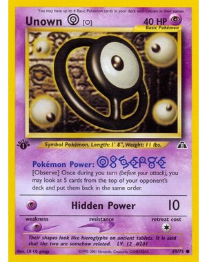 Pokemon Unown [O] (069) 1st Lightly Played