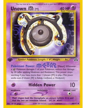 Pokemon Unown [M] (049) 1st Lightly Played
