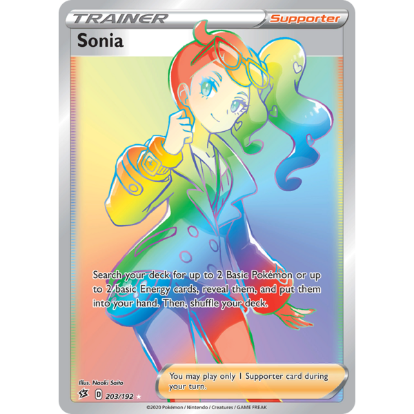 Pokemon Sonia (Secret) (203) Near Mint Holofoil