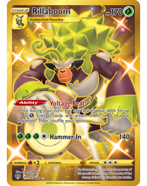Pokemon Rillaboom (Secret) (197) Lightly Played Holofoil