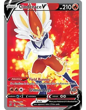 Pokemon Cinderace V (Full Art) (178) Lightly Played Holofoil